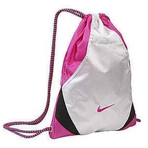 Y2K Nike Hot Pink Drawstring Backpack Bag Retro Sporty Gym